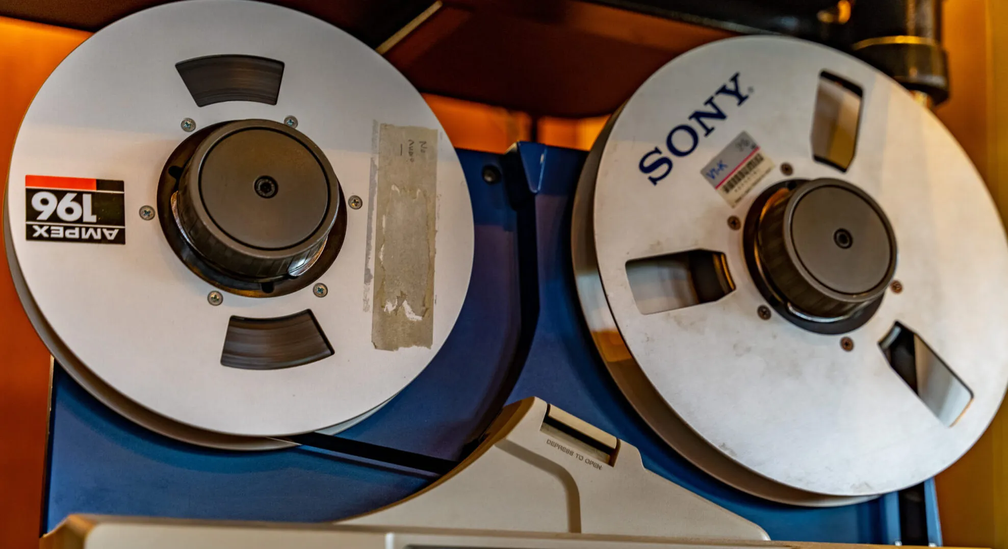 A Tape player sitting in a room, ready to be used for recording or playback purposes.