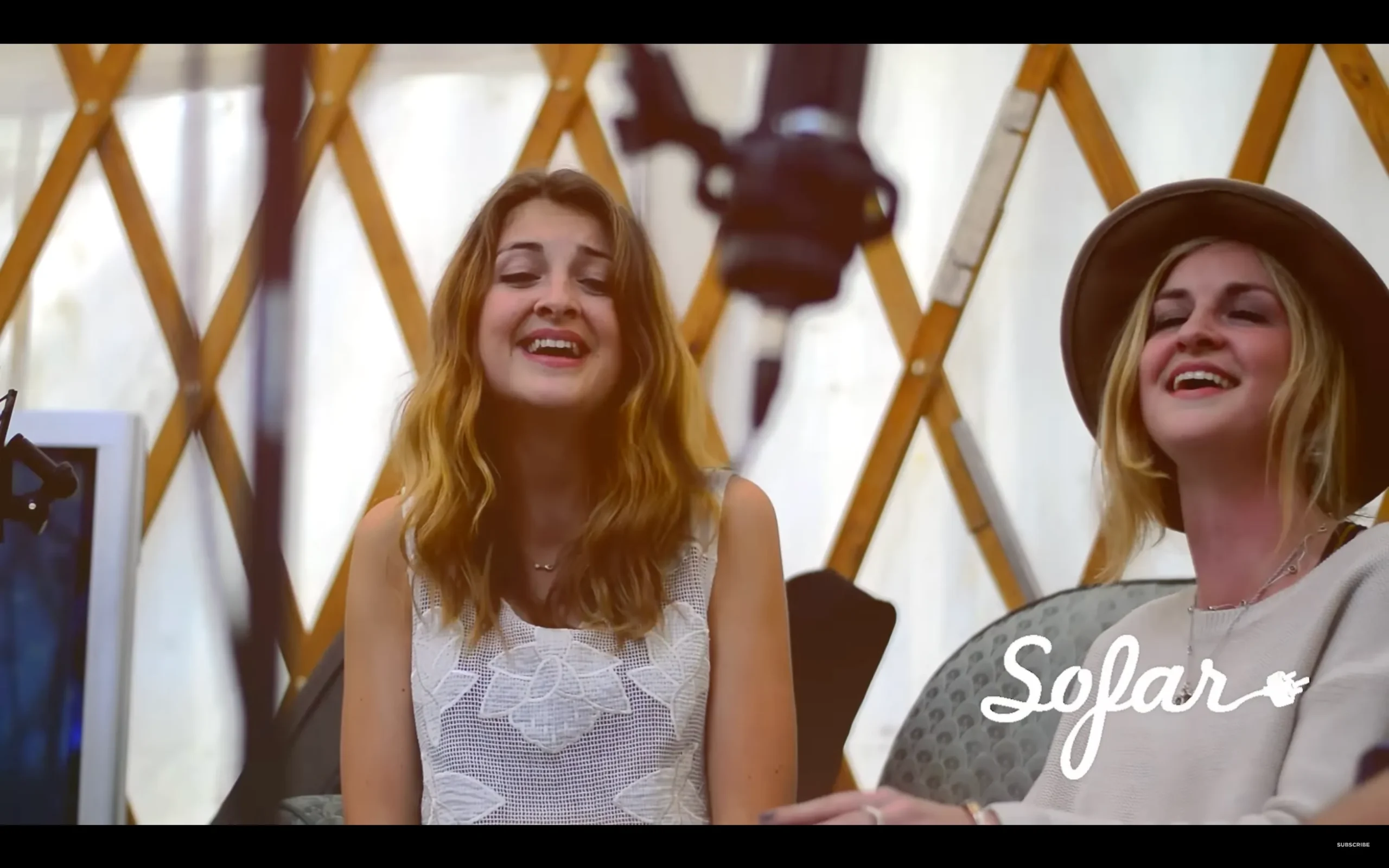 Ward Thomas duo performing live, harmonising beautifully on stage.